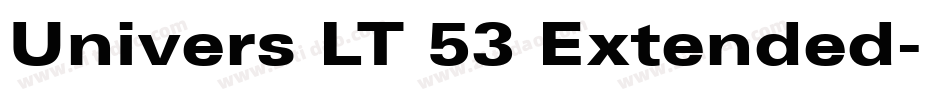 Univers LT 53 Extended字体转换